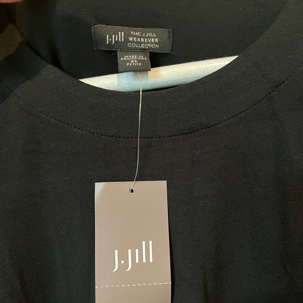 J. Jill Elegant Black Midi Dress with Pockets - Picture 4 of 8